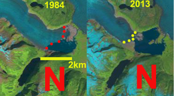 norris glacier change