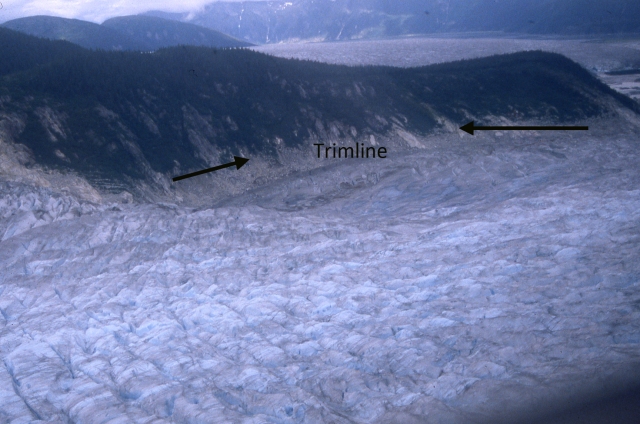 norris glacier terminus east 1998